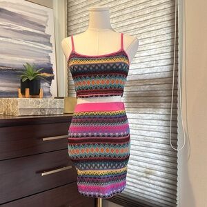 NWT Verdusa Women's 2 Piece Striped Crop Cami Top a & Mini Bodycon Skirt Set.